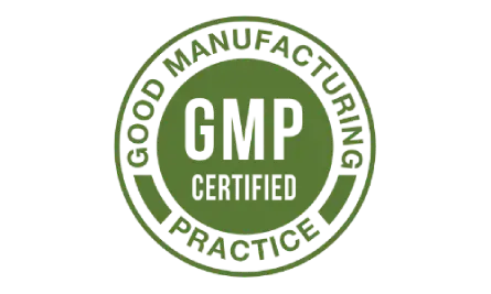 GMP certified manufacturing quality badge
